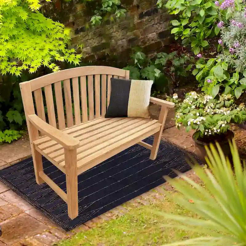 Banc de terrasse extérieur en bois de teck Seven Seas Teak San Jose, 120 cm