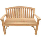 Banc de terrasse extérieur en bois de teck Seven Seas Teak San Jose, 120 cm