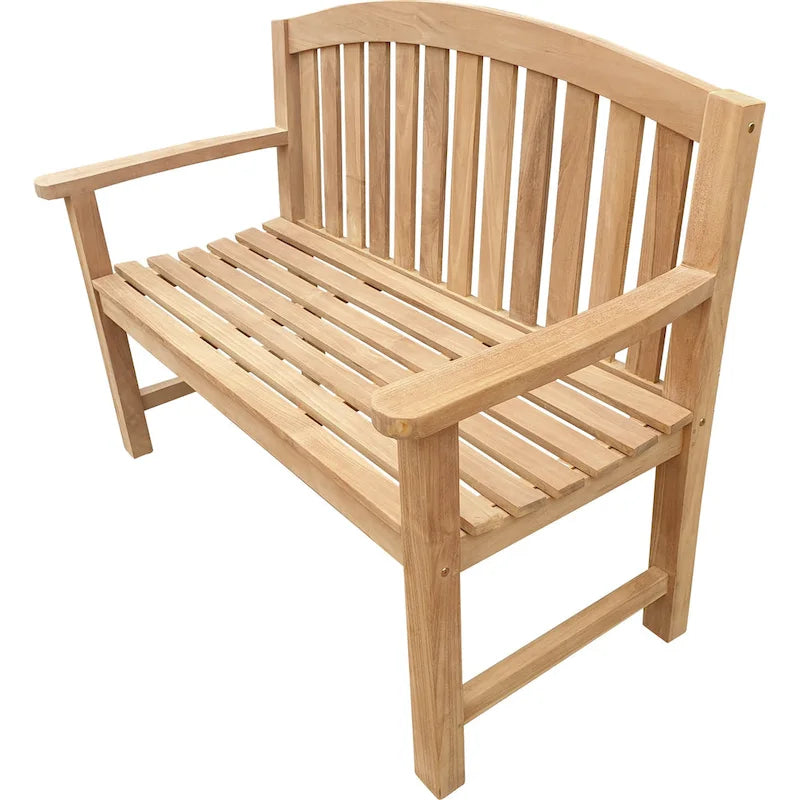 Banc de terrasse extérieur en bois de teck Seven Seas Teak San Jose, 120 cm