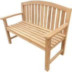 Banc de terrasse extérieur en bois de teck Seven Seas Teak San Jose, 120 cm