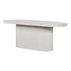 Table de salle à manger d'extérieur moderne Lisette d'Aurelle Home avec plateau en terrazzo