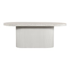 Table de salle à manger d'extérieur moderne Lisette d'Aurelle Home avec plateau en terrazzo