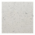 Table de salle à manger d'extérieur moderne Lisette d'Aurelle Home avec plateau en terrazzo