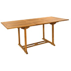 Table de bar d'extérieur extensible rectangulaire en bois de teck Chic Teak Elzas, 71 à 95 pouces (table seule)