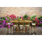 Table de bar d'extérieur extensible rectangulaire en bois de teck Chic Teak Elzas, 71 à 95 pouces (table seule)