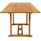 Table de bar d'extérieur extensible rectangulaire en bois de teck Chic Teak Elzas, 71 à 95 pouces (table seule)