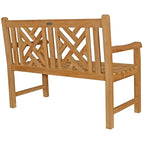 Banc de terrasse extérieur Seven Seas Teak Saint Thomas en bois de teck, 120 cm