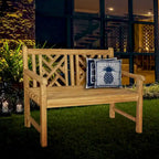 Banc de terrasse extérieur Seven Seas Teak Saint Thomas en bois de teck, 120 cm