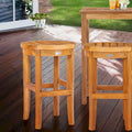 Chic Teak Santiago Indoor/ Outdoor Round Counter Stool, 24 inch