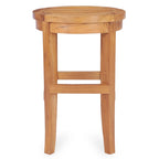 Tabouret de bar rond Chic Teak Santiago pour intérieur/extérieur, 61 cm (24 pouces)