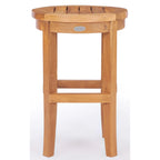 Tabouret de bar rond Chic Teak Santiago pour intérieur/extérieur, 61 cm (24 pouces)