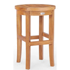Tabouret de bar rond Chic Teak Santiago pour intérieur/extérieur, 61 cm (24 pouces)