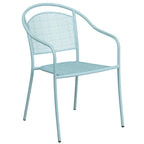 Ensemble table de patio ronde en acier de 3 pièces (35 pouces) avec chaises à dossier rond