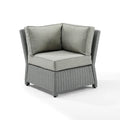 Fauteuil d'angle sectionnel en osier d'extérieur Bradenton