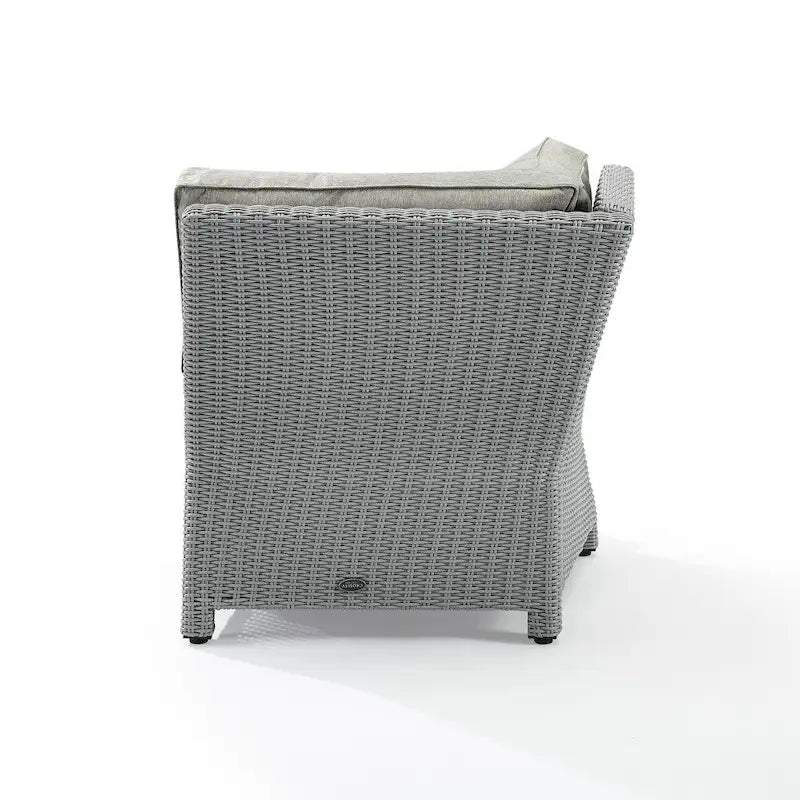 Fauteuil d'angle sectionnel en osier d'extérieur Bradenton