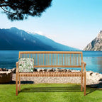 Banc de jardin et terrasse en bois de teck Chic Teak Castle avec accoudoirs, 1,5 m