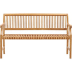 Banc de jardin et terrasse en bois de teck Chic Teak Castle avec accoudoirs, 1,5 m