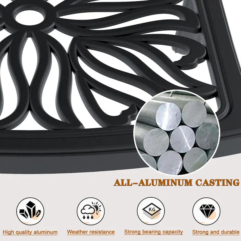 Fauteuil de salle à manger empilable pour patio avec coussin de couleurs aléatoires (ensemble de 4)