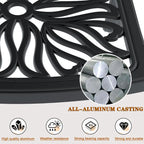 Fauteuil de salle à manger empilable pour patio avec coussin de couleurs aléatoires (ensemble de 4)