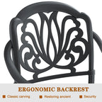 Fauteuil de salle à manger empilable pour patio avec coussin de couleurs aléatoires (ensemble de 4)