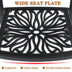 Fauteuil de salle à manger empilable pour patio avec coussin de couleurs aléatoires (ensemble de 4)