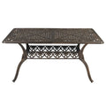 Table de salle à manger d'extérieur Patio 59 en aluminium moulé