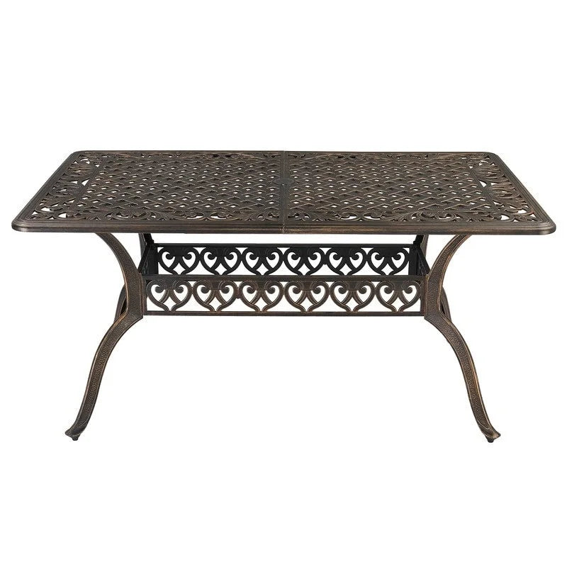 Table de salle à manger d'extérieur Patio 59 en aluminium moulé