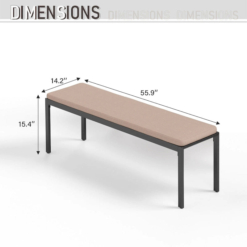 Ensemble de salle à manger d'extérieur MAISON ARTS 6 pièces comprenant 1 table rectangulaire couleur teck, 2 chaises pivotantes, 2 chaises empilables et 1 banc.