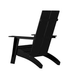 Chaises Adirondack modernes à double dossier à lattes, lot de 2