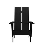 Chaises Adirondack modernes à double dossier à lattes, lot de 2