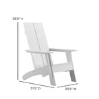 Chaises Adirondack modernes à double dossier à lattes, lot de 2
