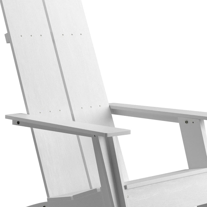Chaises Adirondack modernes à double dossier à lattes, lot de 2
