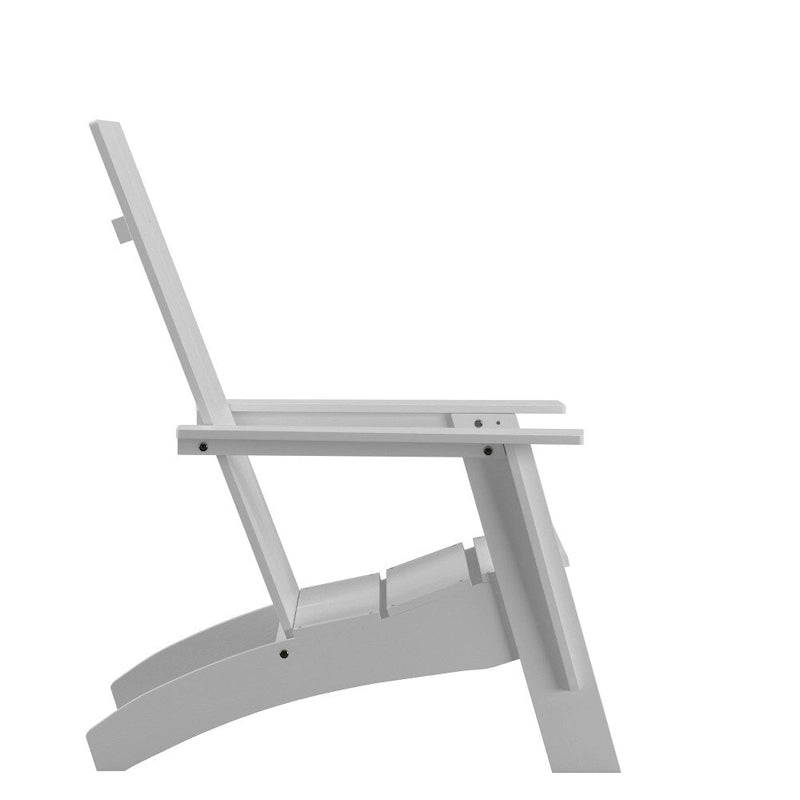 Chaises Adirondack modernes à double dossier à lattes, lot de 2