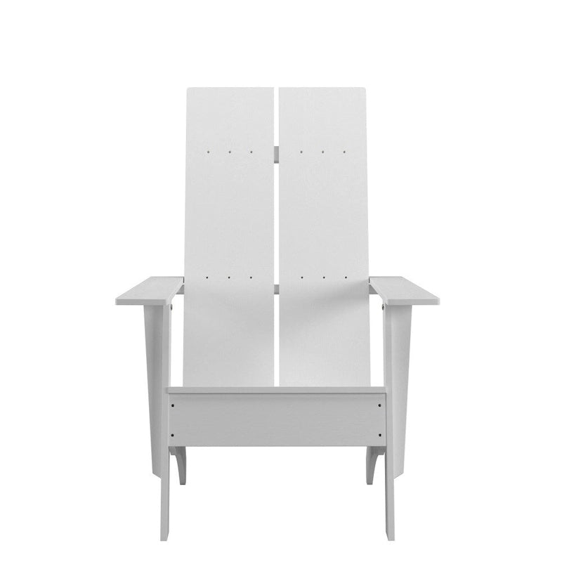 Chaises Adirondack modernes à double dossier à lattes, lot de 2