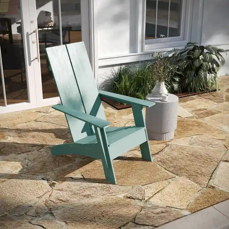 Chaises Adirondack modernes à double dossier à lattes, lot de 2