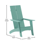 Chaises Adirondack modernes à double dossier à lattes, lot de 2
