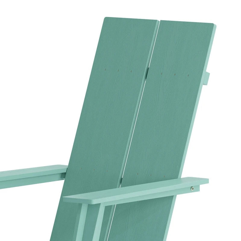 Chaises Adirondack modernes à double dossier à lattes, lot de 2