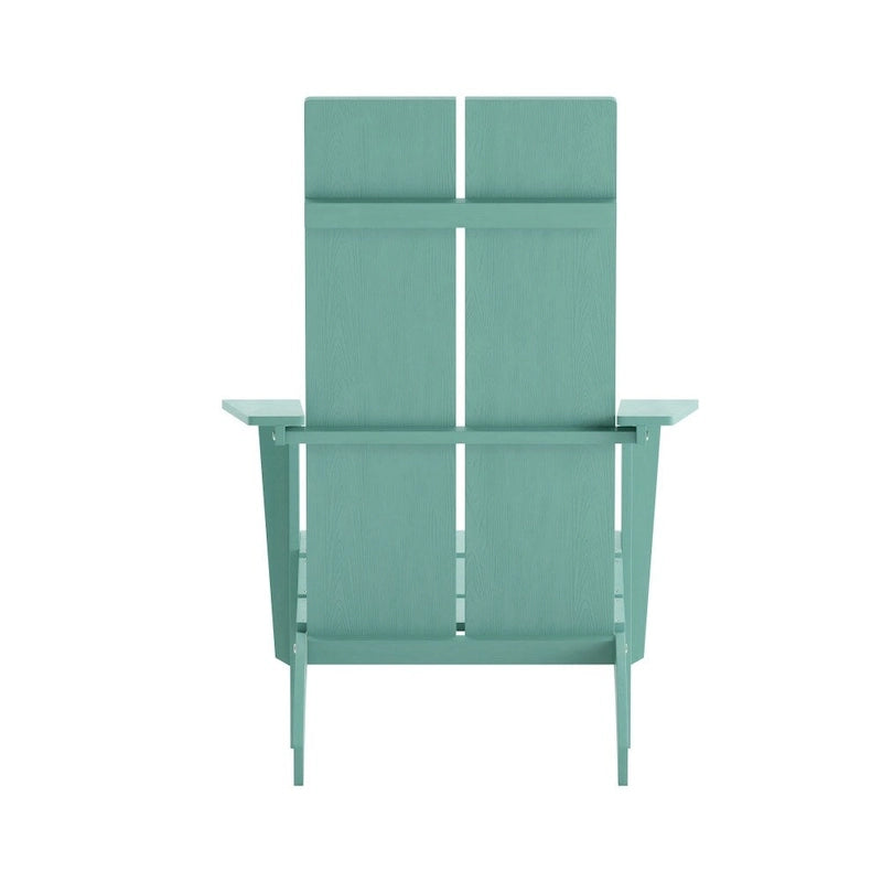 Chaises Adirondack modernes à double dossier à lattes, lot de 2