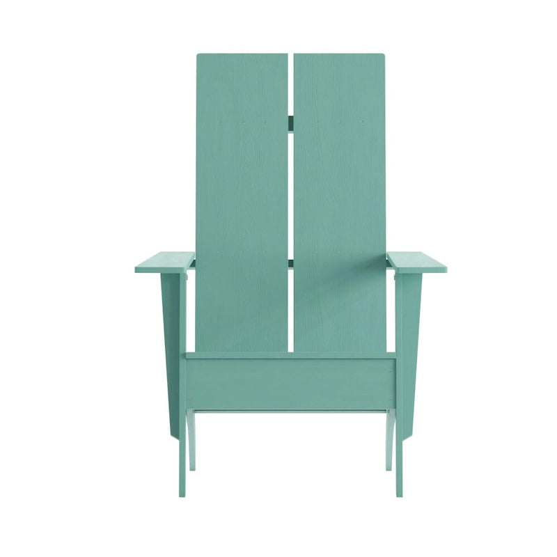 Chaises Adirondack modernes à double dossier à lattes, lot de 2