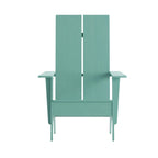 Chaises Adirondack modernes à double dossier à lattes, lot de 2