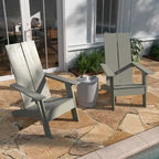 Chaises Adirondack modernes à double dossier à lattes, lot de 2