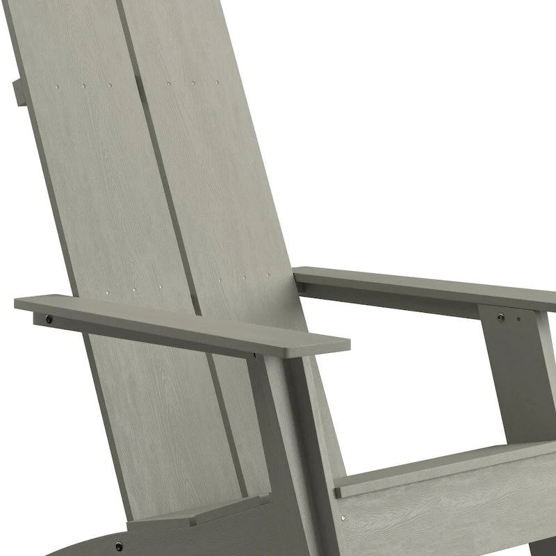 Chaises Adirondack modernes à double dossier à lattes, lot de 2