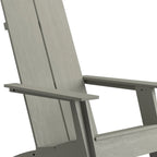 Chaises Adirondack modernes à double dossier à lattes, lot de 2