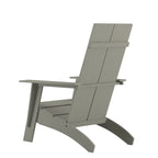 Chaises Adirondack modernes à double dossier à lattes, lot de 2