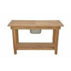 Table console Nautilus avec conteneur en acier inoxydable
