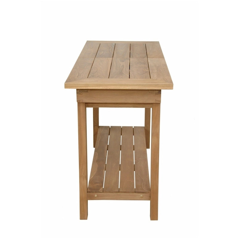 Table console Nautilus avec conteneur en acier inoxydable