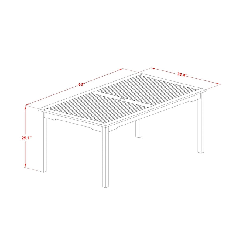 Ensemble de salle à manger bistro de patio East West Furniture - Table d'extérieur en bois d'acacia et chaises pliantes avec accoudoirs, finition huile naturelle (option de pièces)