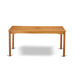 Ensemble de salle à manger bistro de patio East West Furniture - Table d'extérieur en bois d'acacia et chaises pliantes avec accoudoirs, finition huile naturelle (option de pièces)