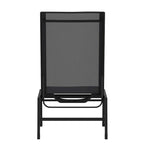 Ensemble de 2 chaises longues réglables en textilène résistant aux intempéries avec accoudoirs