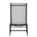 Ensemble de 2 chaises longues réglables en textilène résistant aux intempéries avec accoudoirs
